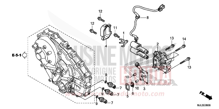 LINEARMAGNETVENTIL von NC750X DCT CANDY ARCADIAN RED (R305) von 2014